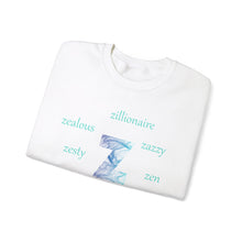 Load image into Gallery viewer, Z Alphabet Sweatshirt, Motivational, Mental Health, Alphabet Initial "Z" Unisex Heavy Blend™ Crewneck Sweatshirt, Self-affirming Sweatshirt