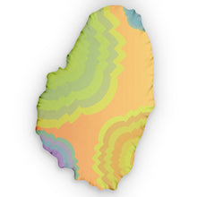 Load image into Gallery viewer, Accent Retro Geode St. Vincent Island Map-Shaped Throw Pillow
