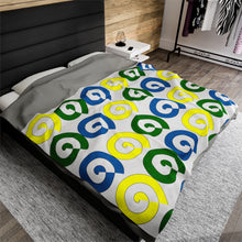 Load image into Gallery viewer, St. Vincent and the Grenadines Independence Spirals Velveteen Plush Blanket