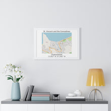 Load image into Gallery viewer, Chateaubelair St. Vincent and the Grenadines Map Framed Print Poster, City Map Print Poster, Framed Vertical Poster Framed Horizontal Poster
