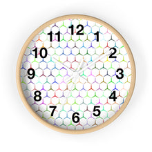 Load image into Gallery viewer, Colorful Hexagon Wall Clock, Geometric Shapes Wall Clock, Snake Skin Clock