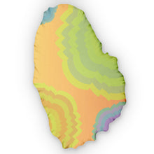 Load image into Gallery viewer, Accent Retro Geode St. Vincent Island Map-Shaped Throw Pillow