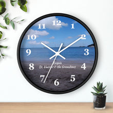 Load image into Gallery viewer, Bequia Beach St. Vincent and the Grenadines Wall Clock