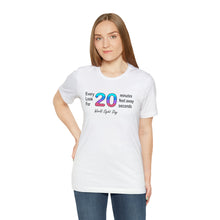 Load image into Gallery viewer, World Sight Day t-shirt, 20-20-20 Vision Rule, World Blind Day, International Day of Sight, National Blind Day t-shirt