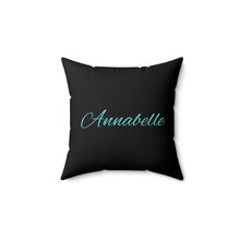Load image into Gallery viewer, Personalized Black Square Pillow – Letter "A" with Motivational A-Words