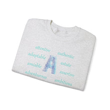 Load image into Gallery viewer, A Alphabet Sweatshirt, Motivational, Alphabet Initial "A" Unisex Heavy Blend™ Mental Health, Optimistic Crewneck Sweatshirt, Self-affirming Sweatshirt