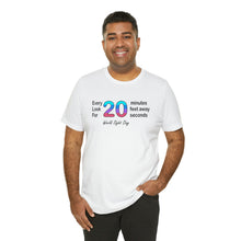 Load image into Gallery viewer, World Sight Day t-shirt, 20-20-20 Vision Rule, World Blind Day, International Day of Sight, National Blind Day t-shirt