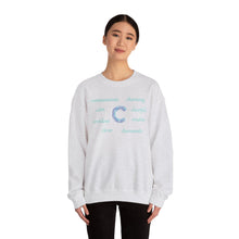 Load image into Gallery viewer, C Alphabet Sweatshirt, Alphabet Initial "C" Unisex Heavy Blend™ Crewneck Optimistic, Motivational, Mental Health Sweatshirt, Self-affirming Sweatshirt