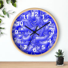 Load image into Gallery viewer, Blue Cracked Lava Wall Clock, Blue Relief Wall Clock