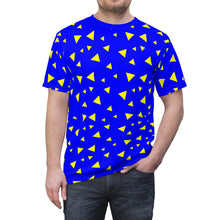 Load image into Gallery viewer, Triangle Dotted Blue Unisex Tee