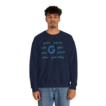 Load image into Gallery viewer, G Alphabet Sweatshirt, Motivational, Optimistic, Alphabet Initial "G", Mental Health Unisex Heavy Blend™ Crewneck Sweatshirt, Self-affirming shirt