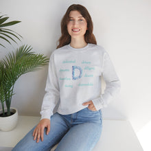 Load image into Gallery viewer, D Alphabet Sweatshirt, Motivational, Alphabet Initial "D" Optimistic, Mental Health Unisex Heavy Blend™ Crewneck Sweatshirt, Self-affirming Sweatshirt
