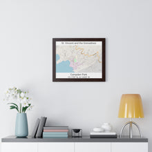 Load image into Gallery viewer, Campden Park St. Vincent and the Grenadines Map Framed Print Poster, Framed Vertical Poster Framed Horizontal Poster