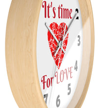 Load image into Gallery viewer, Love Wall Clock, Valentine Wall Clock,  It's Time For Love Wall Clock