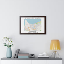 Load image into Gallery viewer, Chateaubelair St. Vincent and the Grenadines Map Framed Print Poster, City Map Print Poster, Framed Vertical Poster Framed Horizontal Poster