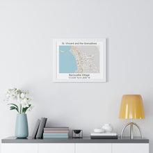 Load image into Gallery viewer, Barrouallie Village St. Vincent and the Grenadines Map Framed Print Poster, City Map Print Poster