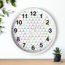Load image into Gallery viewer, Colorful Hexagon Wall Clock, Geometric Shapes Wall Clock, Snake Skin Clock