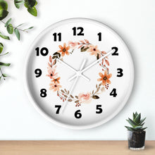 Load image into Gallery viewer, Flower Circle Wall Clock, Flower Ring Wall Clock