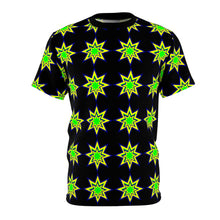 Load image into Gallery viewer, St. Vincent and the Grenadines Stars Unisex Black Tee (AOP), St. Vincent and the Grenadines National Colors, St. Vincent and Grenadines Independence Shirt