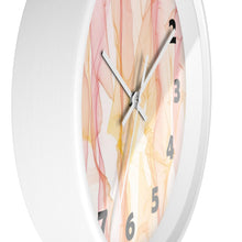 Load image into Gallery viewer, Pastel Wisps Wall Clock, Pink and Orange Wave Wall Clock
