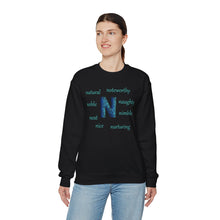 Load image into Gallery viewer, N Alphabet Sweatshirt, Alphabet Initial "N" Unisex Heavy Blend™ Optimistic, Motivational, Mental Health Crewneck Sweatshirt, Self-affirming Sweatshirt