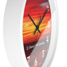 Load image into Gallery viewer, St. Vincent and the Grenadines Wall Clock Vibrant Sunset