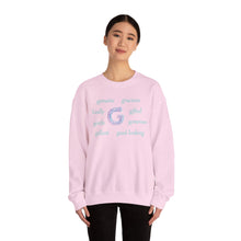 Load image into Gallery viewer, G Alphabet Sweatshirt, Motivational, Optimistic, Alphabet Initial "G", Mental Health Unisex Heavy Blend™ Crewneck Sweatshirt, Self-affirming shirt