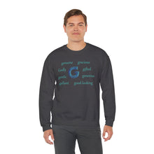 Load image into Gallery viewer, G Alphabet Sweatshirt, Motivational, Optimistic, Alphabet Initial "G", Mental Health Unisex Heavy Blend™ Crewneck Sweatshirt, Self-affirming shirt