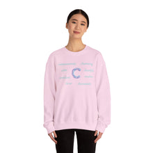 Load image into Gallery viewer, C Alphabet Sweatshirt, Alphabet Initial "C" Unisex Heavy Blend™ Crewneck Optimistic, Motivational, Mental Health Sweatshirt, Self-affirming Sweatshirt