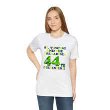Load image into Gallery viewer, St. Vincent and the Grenadines 44th Independence Day, National Colors Unisex Jersey Short Sleeve Tee