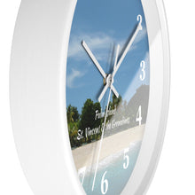 Load image into Gallery viewer, Palm Island Beach St. Vincent and the Grenadines Tropical Wall Clock