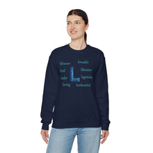 Load image into Gallery viewer, L Alphabet Sweatshirt, Optimistic, Motivational, Mental Health Alphabet Initial "L" Unisex Heavy Blend™ Crewneck Sweatshirt, Self-affirming Sweatshirt