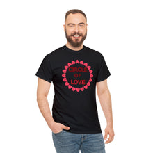 Load image into Gallery viewer, Circle of Love t-shirt, Love t-shirt, Valentine's Day Shirt, Hearts t-shirt, Unisex Heavy Cotton Tee