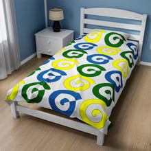 Load image into Gallery viewer, St. Vincent and the Grenadines Independence Spirals Velveteen Plush Blanket