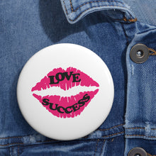 Load image into Gallery viewer, Love and Success Kiss Pin – Pink Lips Good-Vibes Charm