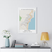 Load image into Gallery viewer, Biabou St. Vincent and the Grenadines Map Framed Print Poster