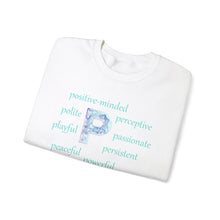 Load image into Gallery viewer, P Alphabet Sweatshirt, Optimistic, Mental Health, Motivational Alphabet Initial "P" Unisex Heavy Blend™ Crewneck Sweatshirt, Self-affirming Sweatshirt