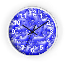 Load image into Gallery viewer, Blue Cracked Lava Wall Clock, Blue Relief Wall Clock