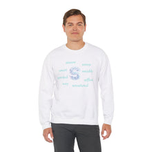Load image into Gallery viewer, S Alphabet Sweatshirt, Alphabet Initial "S" Motivational, Optimistic, Mental Health Unisex Heavy Blend™ Crewneck Sweatshirt, Self-affirming Sweatshirt