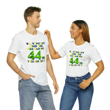 Load image into Gallery viewer, St. Vincent and the Grenadines 44th Independence Day, National Colors Unisex Jersey Short Sleeve Tee