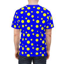 Load image into Gallery viewer, Yellow Spotted Blue Unisex Tee
