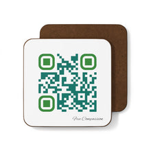 Load image into Gallery viewer, Single QR Code 1 piece Hardboard Back Coaster - Compassion is Free