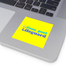Load image into Gallery viewer, Gene Pool Lifeguard Square Vinyl Stickers