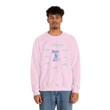 Load image into Gallery viewer, Z Alphabet Sweatshirt, Motivational, Mental Health, Alphabet Initial "Z" Unisex Heavy Blend™ Crewneck Sweatshirt, Self-affirming Sweatshirt