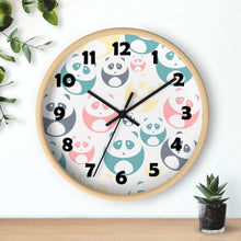 Load image into Gallery viewer, Panda Wall Clock, Adorable Panda Wall Clock – Cute & Colorful Timepiece for Any Room