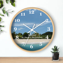 Load image into Gallery viewer, Palm Island Beach St. Vincent and the Grenadines Tropical Wall Clock