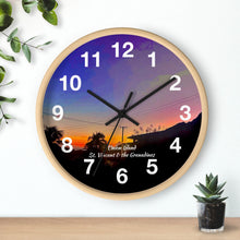 Load image into Gallery viewer, Union Island Sunset Wall Clock, Union Island St. Vincent and the Grenadines Sunset Wall Clock