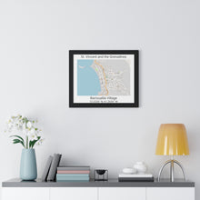 Load image into Gallery viewer, Barrouallie Village St. Vincent and the Grenadines Map Framed Print Poster, City Map Print Poster