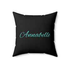 Load image into Gallery viewer, Personalized Black Square Pillow – Letter "A" with Motivational A-Words