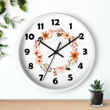 Load image into Gallery viewer, Flower Circle Wall Clock, Flower Ring Wall Clock